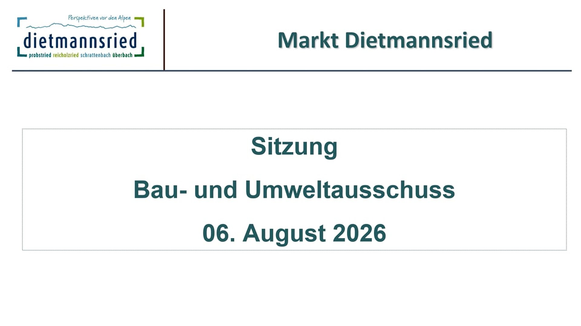 Sitzung Bau- und Umweltausschuss vom 06.08.2026
