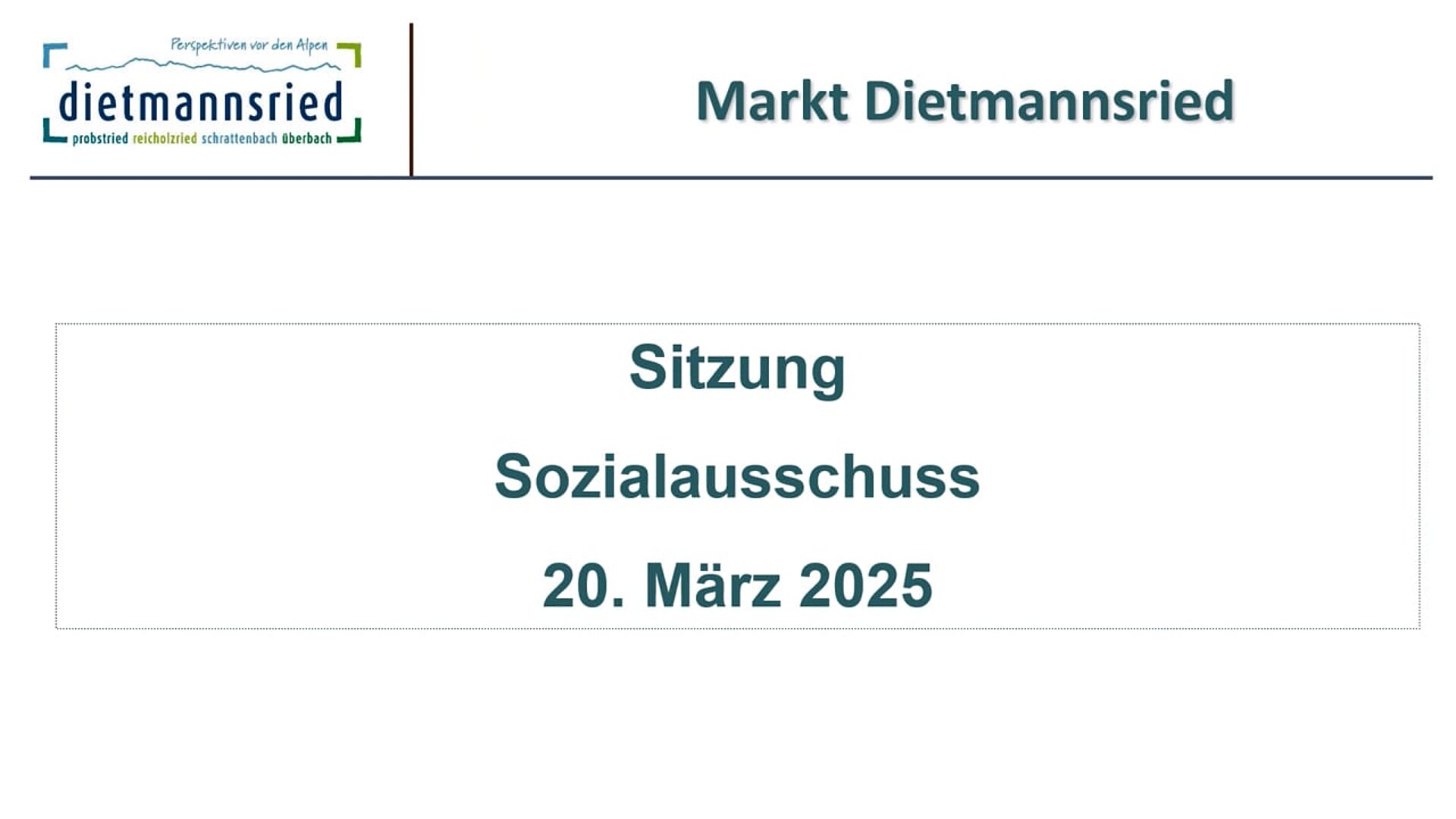 Sitzung Sozialausschuss 20.03.2025