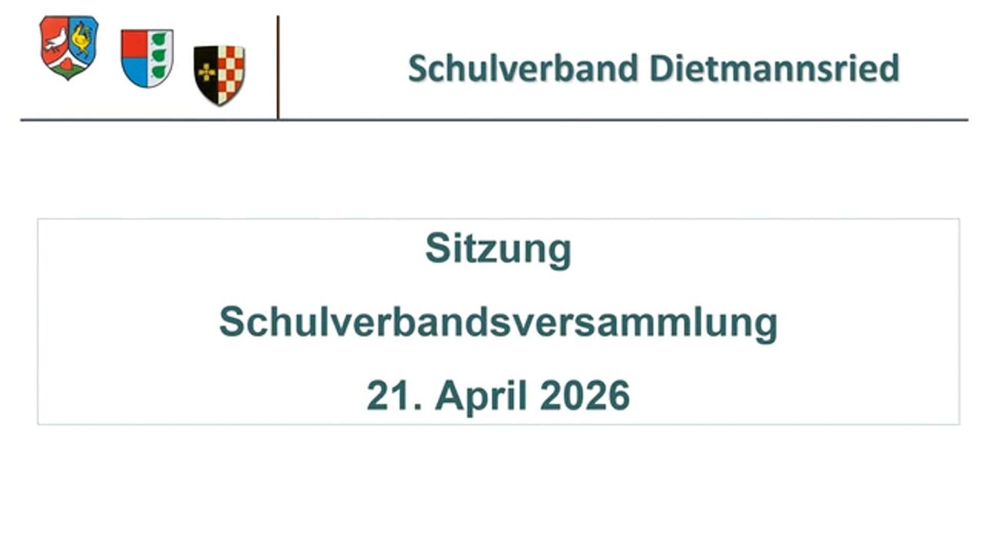 Sitzung Schulverbandsversammlung vom 21.04.2026