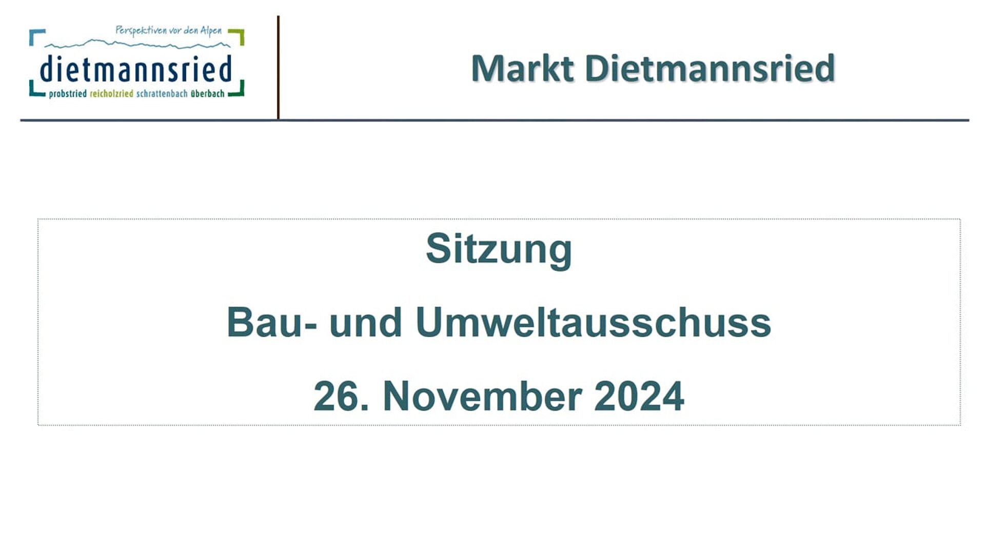 Sitzung Bau- und Umweltausschuss 26.11.2024