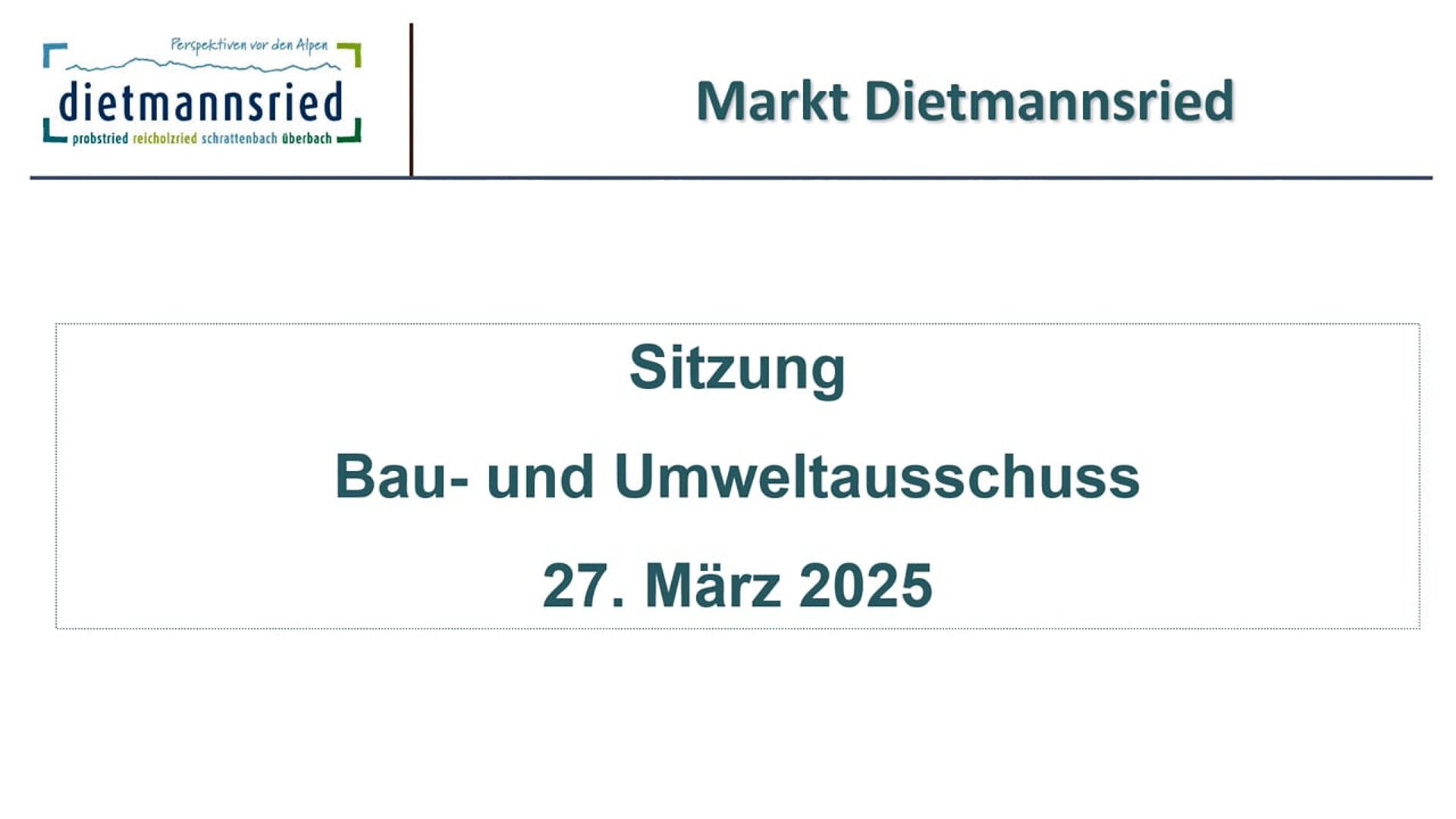 Sitzung Bau- und Umweltausschuss 27.03.2025