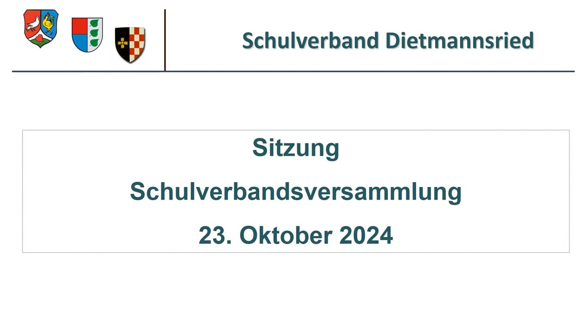 Sitzung Schulverbandsversammlung 23.10.2024