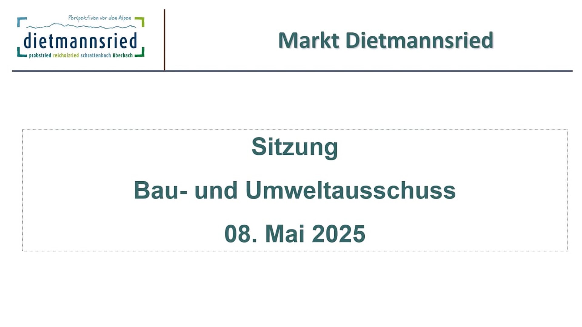 Sitzung Bau- und Umweltausschuss vom 08.05.2025
