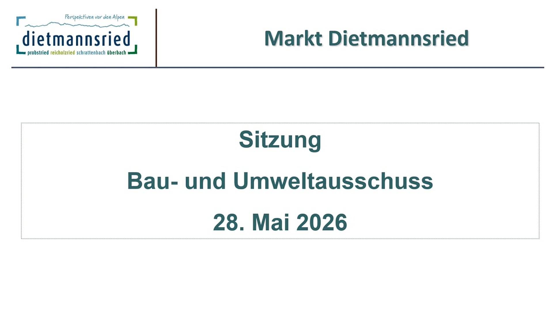 Sitzung Bau- und Umweltausschuss vom 28.05.2026