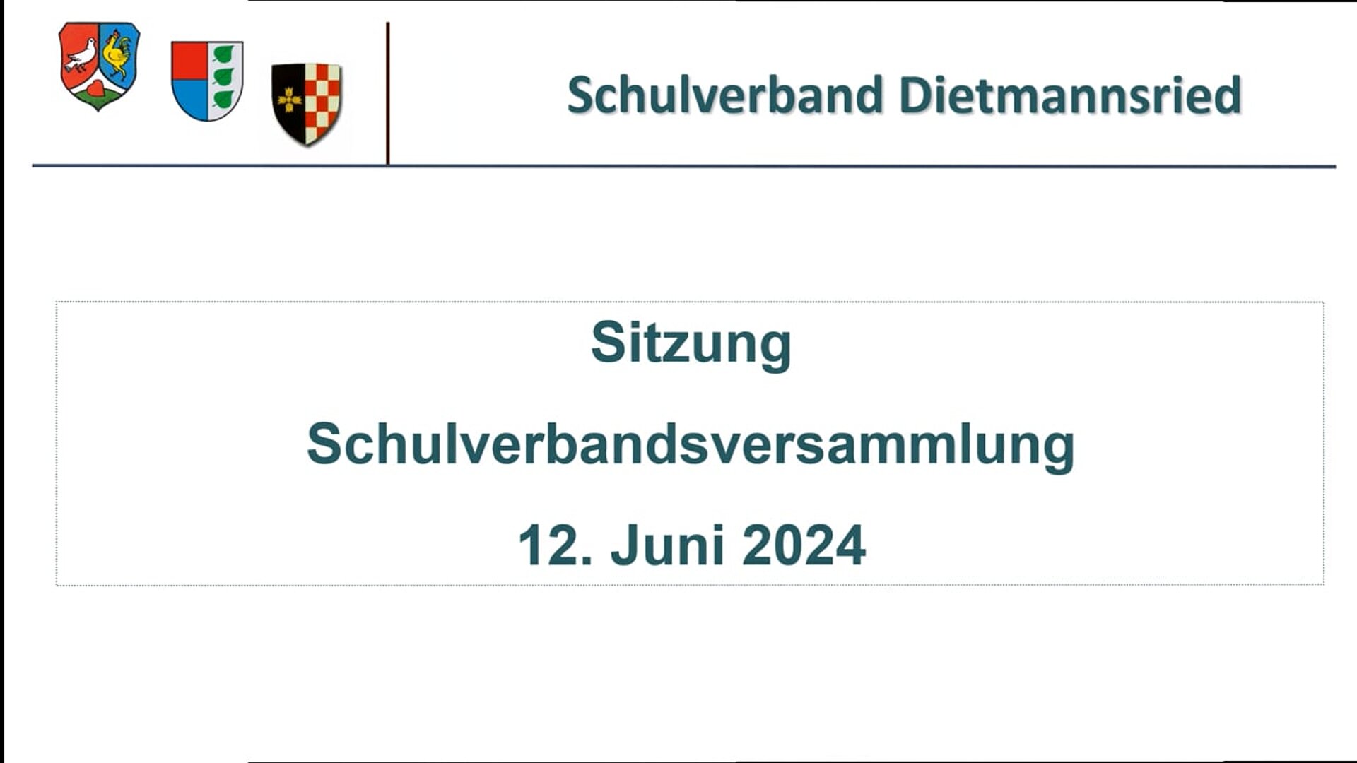 Sitzung Schulverbandsversammlung vom 12.06.2024