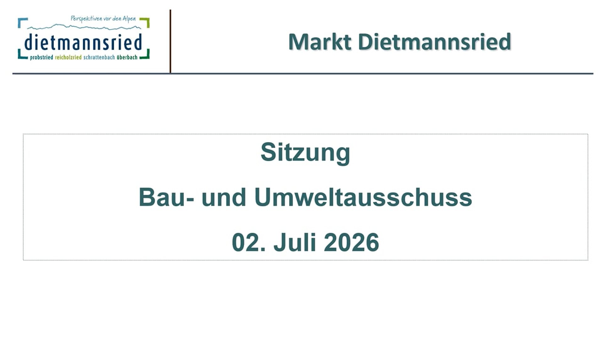 Sitzung Bau- und Umweltausschuss vom 02.07.2026