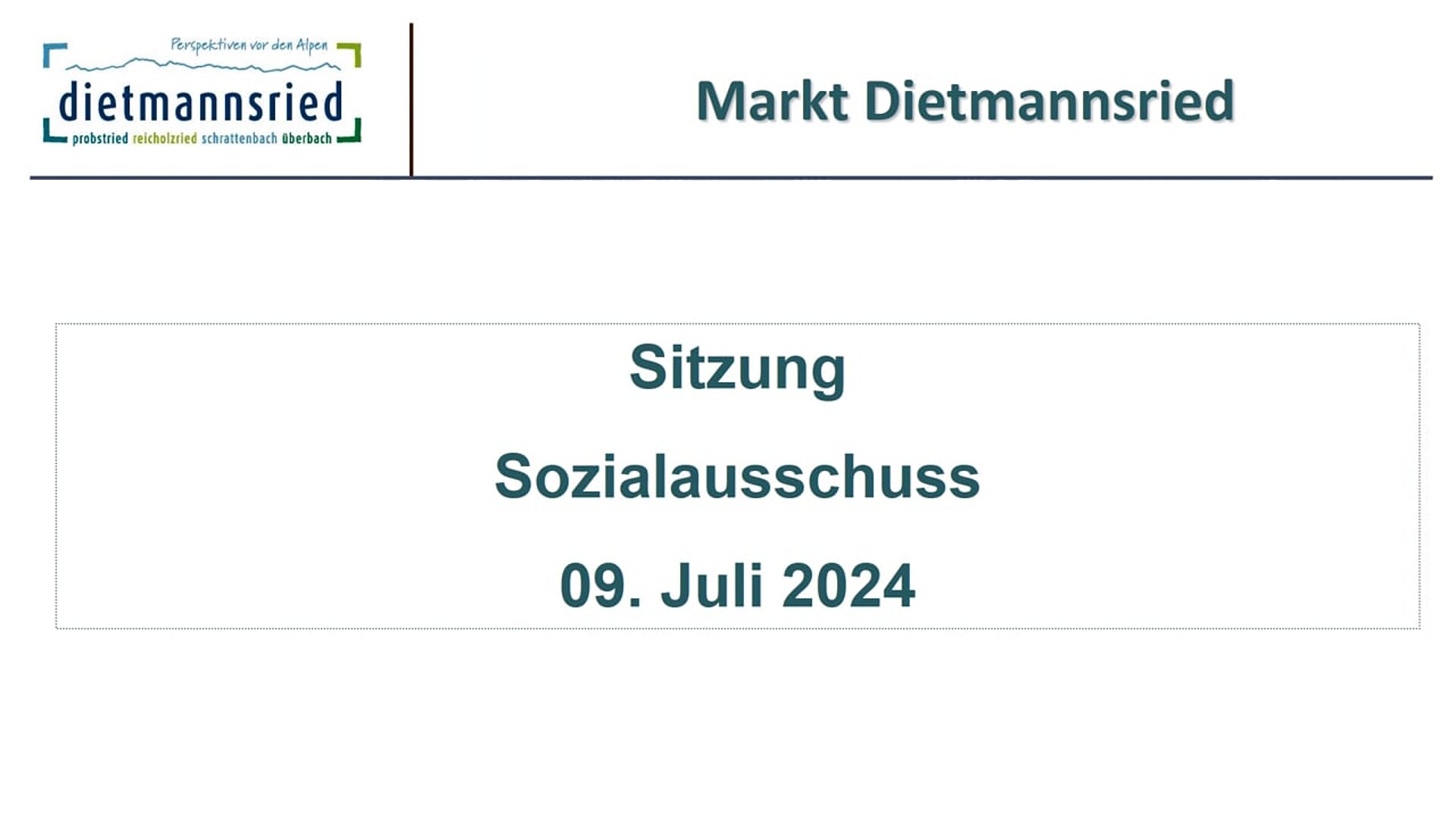 Sitzung Sozialausschuss 09. Juli 2024