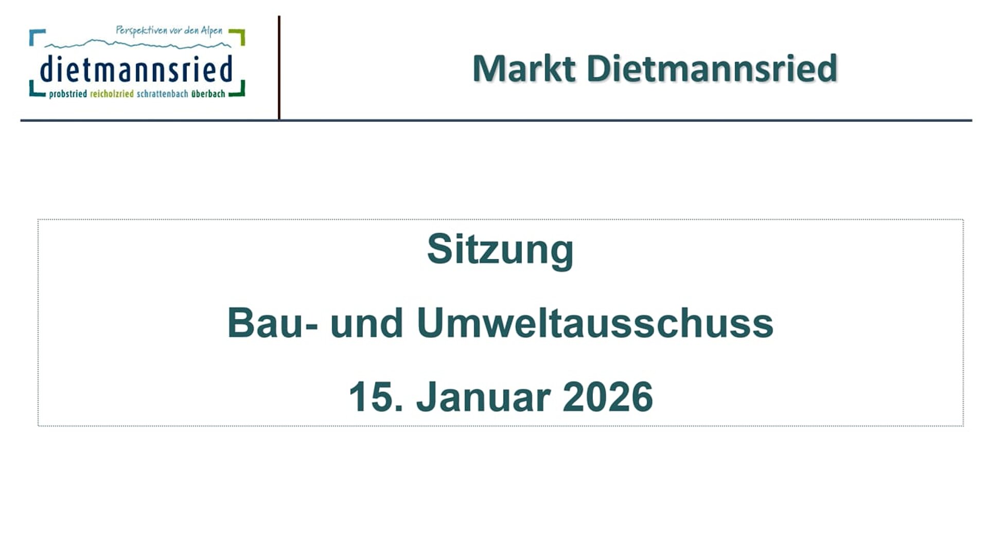 Sitzung Bau- und Umweltausschuss vom 16.01.2026