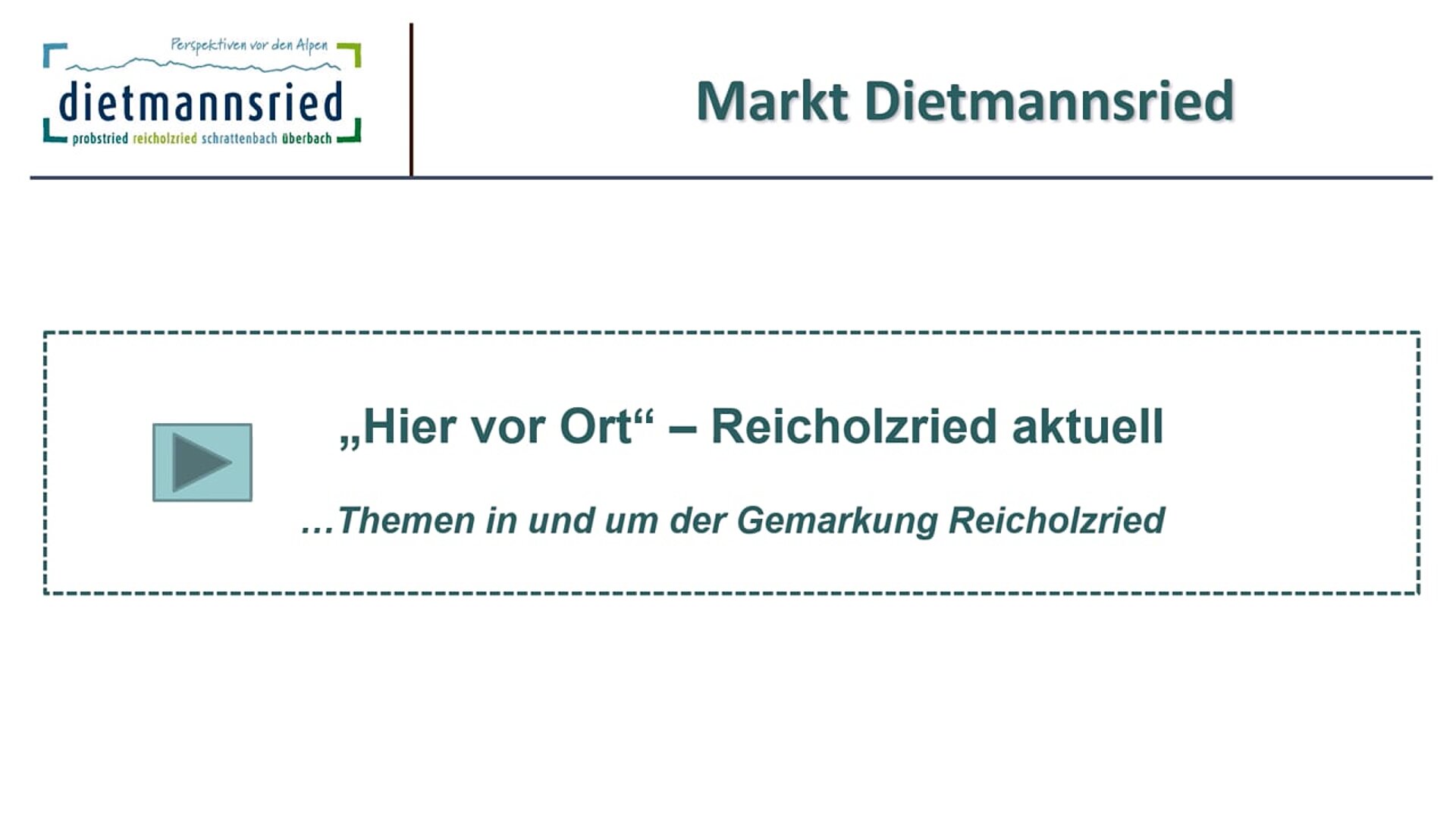 Bürgerversammlung 2025 - Reicholzried aktuell