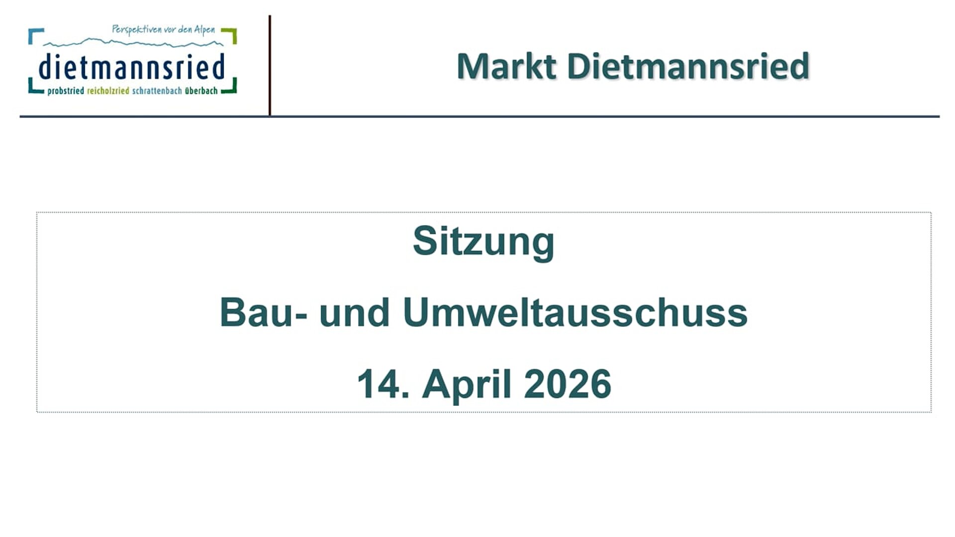 Sitzung Bau- und Umweltausschuss vom 14.04.2026