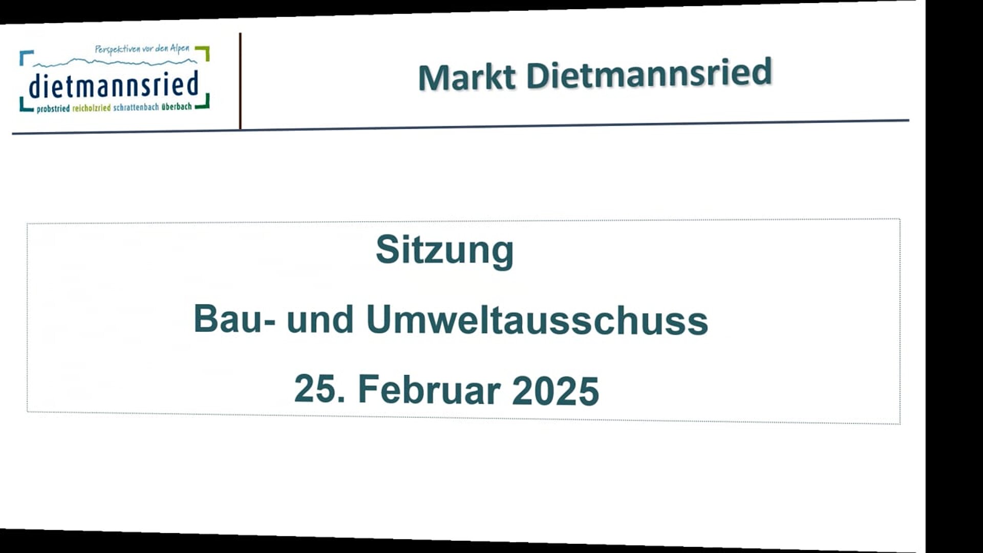 Sitzung Bau- und Umweltausschuss vom 25.02.2025