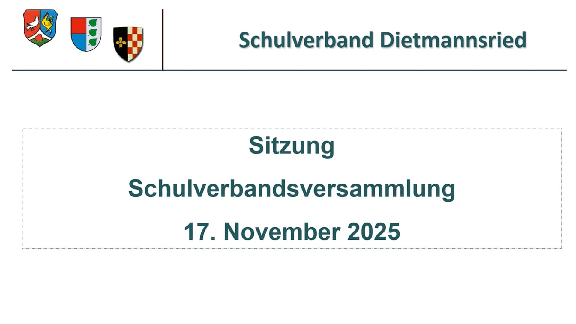 Sitzung Schulverbandsversammlung 17.11.2025